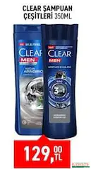 CLEAR ŞAMPUAN ÇEŞİTLERİ 350 ML fiyat ve kampanya bilgisi